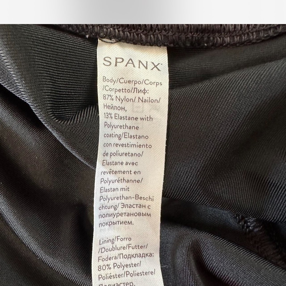 SPANX Black Satin Top - Picture 4 of 5